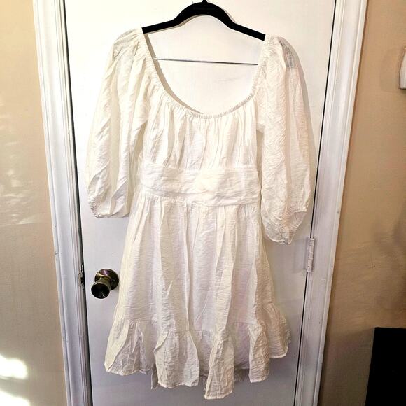 NwT Hello Molly This Is Espionage Dress White Mini Dress Sz L Bride Bachelorette - Picture 3 of 9